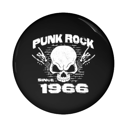 Punk Rock Since 1966 - Skull Rock Hands 58th Pin Buttons