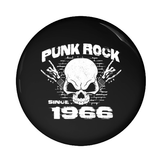 Punk Rock Since 1966 - Skull Rock Hands 58th Pin Buttons