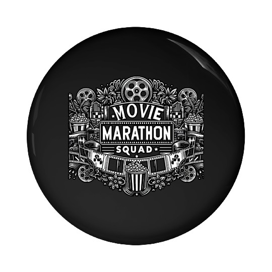 Movie Marathon Squad 2 Pin Buttons