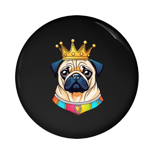 "The crowned ones" - Pug Pin Buttons