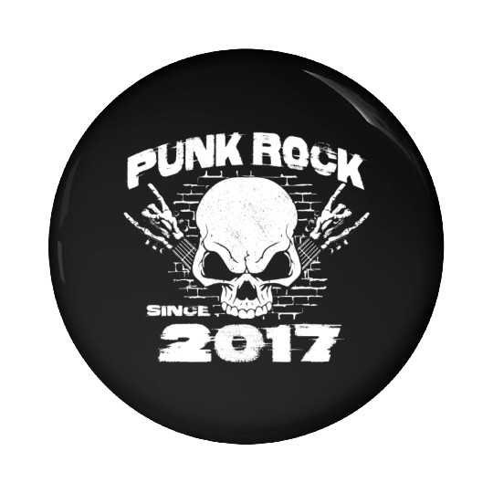 Punk Rock Since 2017 - Skull Rock Hands 7th Pin Buttons