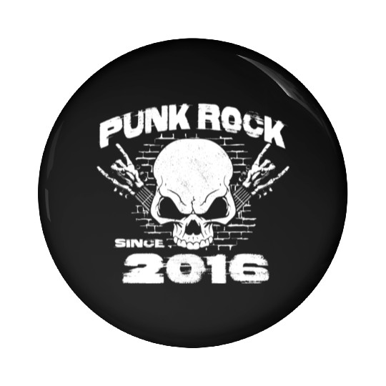 Punk Rock Since 2016 - Skull Rock Hands 8th Pin Buttons