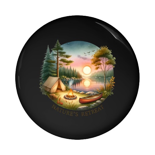 Camping Natures Retreat Camp Mountain Lover Pin Buttons