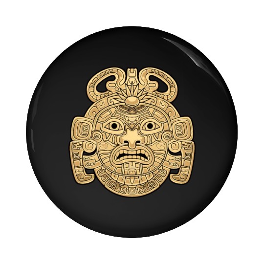 Maya God Mayan Mythology Ancient God K'inich Ahau Pin Buttons