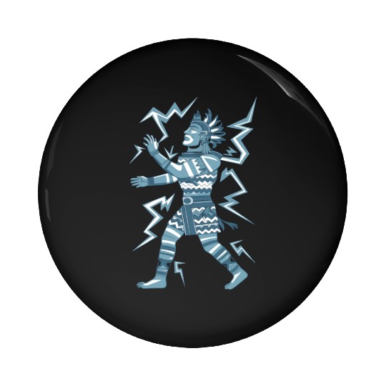 Maya God Mayan Mythology Kauil Lightning Warrior Pin Buttons