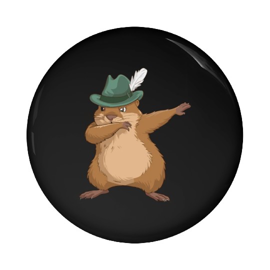 Groundhog Marmot for a Marmot lover groundhog fan Pin Buttons