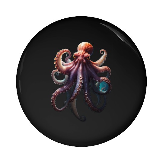 Ethereal octopus tentacle poses in dramatic light Pin Buttons