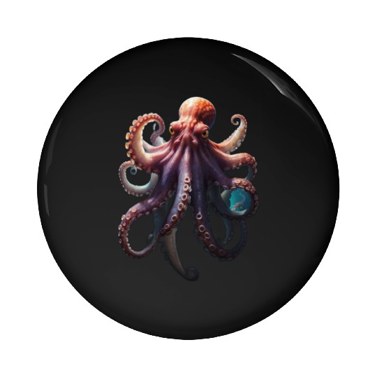 Ethereal octopus tentacle poses in dramatic light Pin Buttons