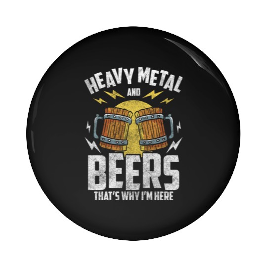 Heavy Metal Hard Rock Death Metal Pin Buttons