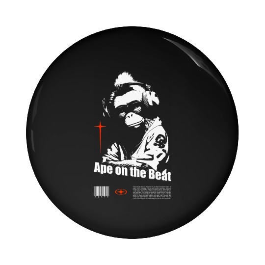 Ape on the Beat Pin Buttons