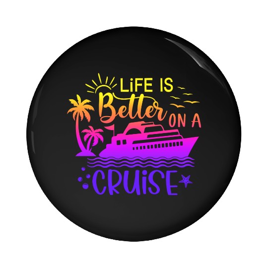 Escape every day life is belle on a cruise Pin Buttons