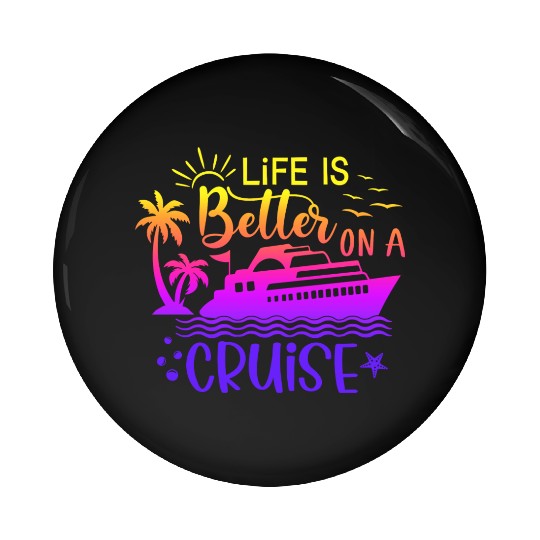 Escape every day life is belle on a cruise Pin Buttons