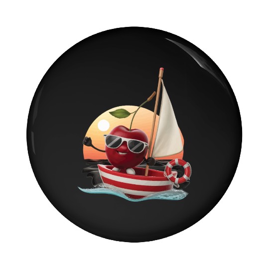 Fruit Boating Cherry Pin Buttons