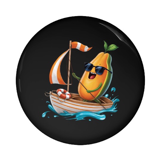 Fruit Boating Papaya Pin Buttons