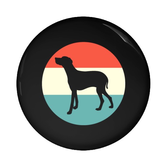 Retro Weimaraner Dog Silhouette Pin Buttons