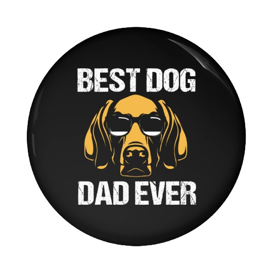 Fathers Day Dog Wearing Sunglasses Weimaraner Dad Pin Buttons
