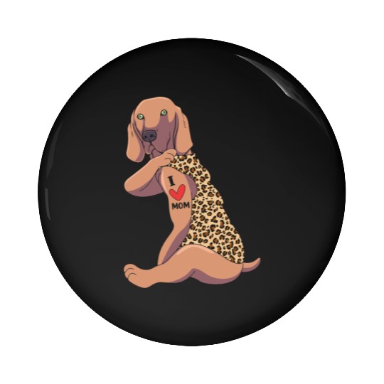 Weimaraner Mom Tattoo Dog I Love Mom Dog Pin Buttons