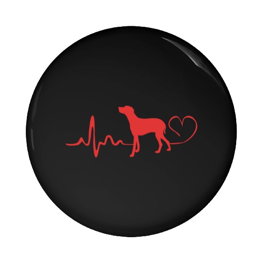 Dog Lover Heartbeat Weimaraner Dog Silhouette Pin Buttons
