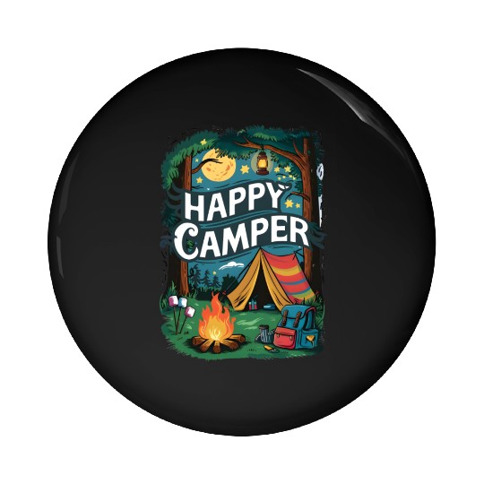 Happy Camper Delight Pin Buttons