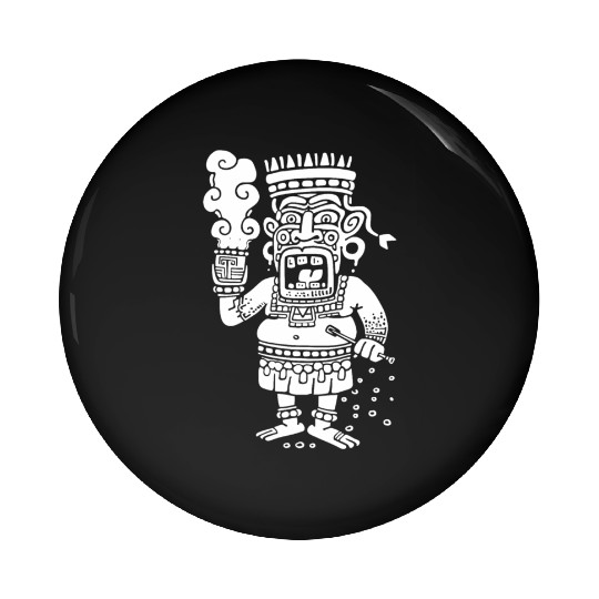 Maya God Mayan Mythology Buluc Chabtan Pin Buttons