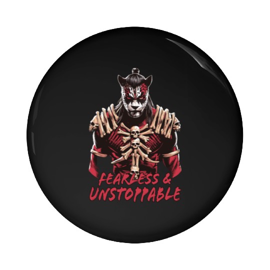 Maya God Ancient Goddess Buluc Chabtan Fearless & Pin Buttons