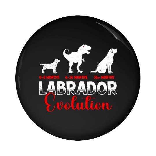 Labrador EVOLUTION Labrador Lovers Funny Pin Buttons