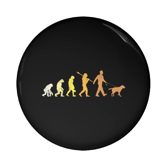 Labrador EVOLUTION Labrador Lovers Funny Pin Buttons