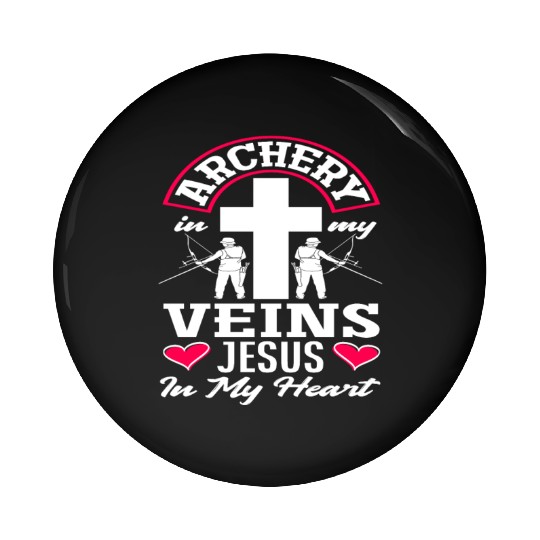 Jesus Bow Christian Archery Pin Buttons