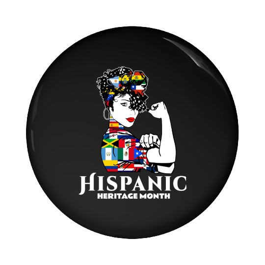 Hispanic Heritage Month Latino Countries Flag Pin Buttons