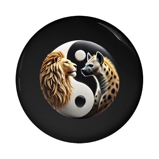Lion & Hyena - Yin-Yang Pin Buttons