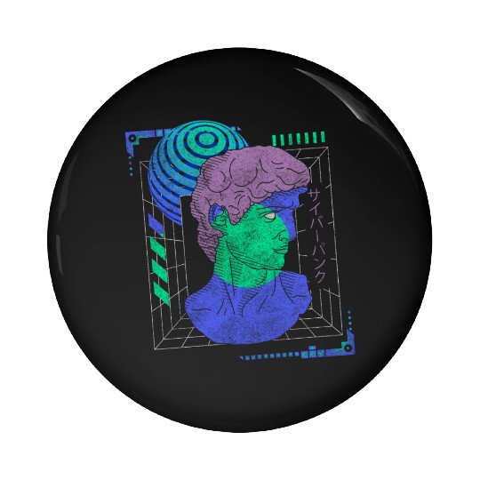 Cyberpunk Style Synthwave Gaming Pin Buttons