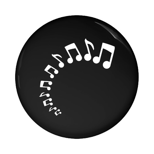 Many music nout Half Circle Musical Sound Love Pin Buttons