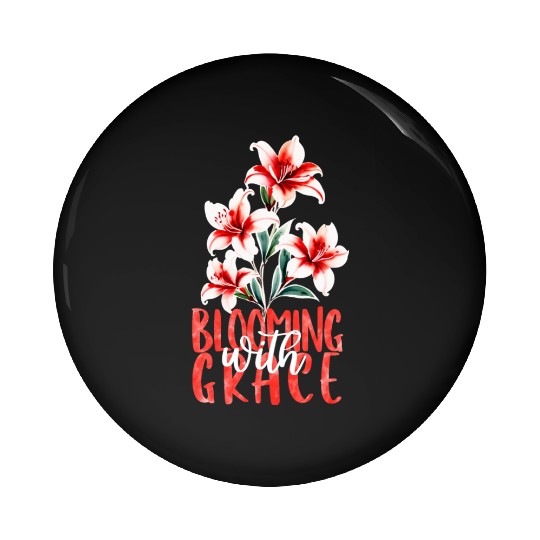 Elegant Red Azalea Watercolor Pin Buttons
