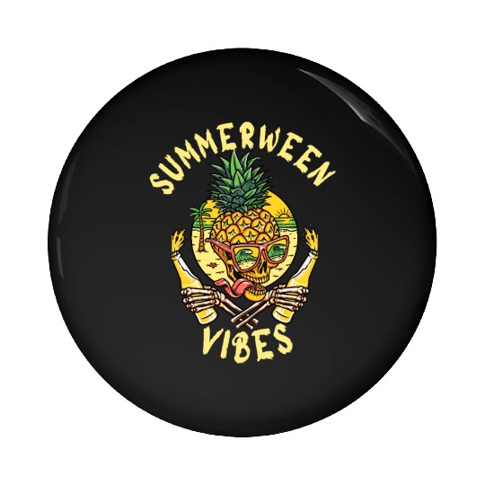 Summer and Halloween atmosphere - fun design Pin Buttons