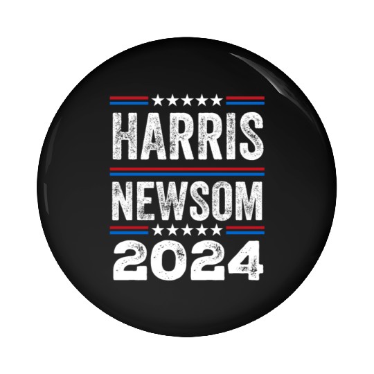 Kamala Harris Newsom 2024 US Election Democrat Pin Buttons