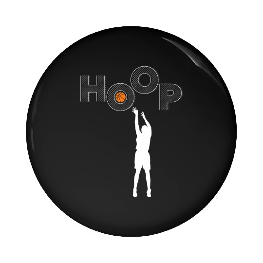 HOOP I love basketball Pin Buttons