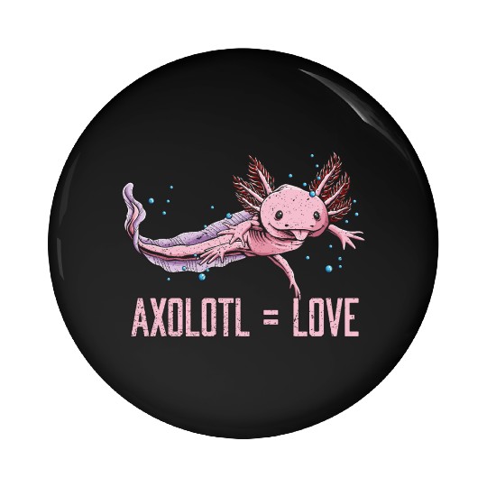 Axolotl Love Salamander Animal Lover Amphibians Pe Pin Buttons