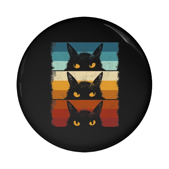 Cat Lover Grumpy Black Kitten Cat Mom Cat Dad Pin Buttons