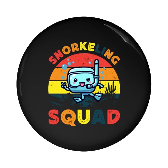 snorkeling squad diver ocean snorkeling sunset sea Pin Buttons