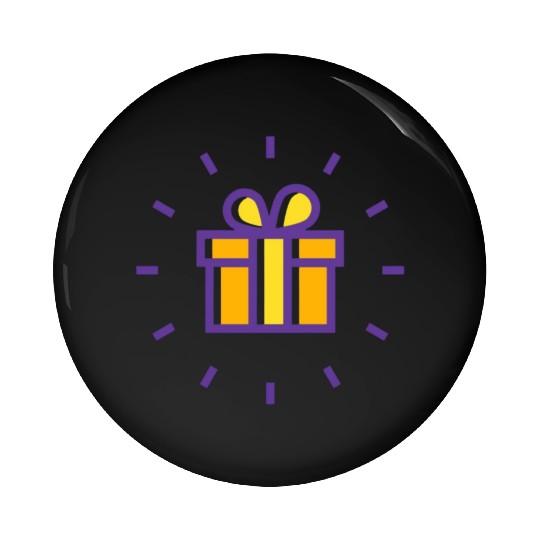 AA line icon of a gift box typically features a si Pin Buttons
