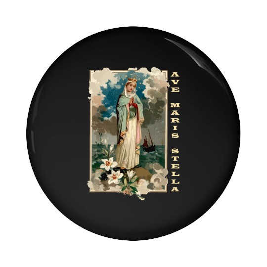 Ave Maria Schubert Latin Mass Blessed Mother Mary Pin Buttons