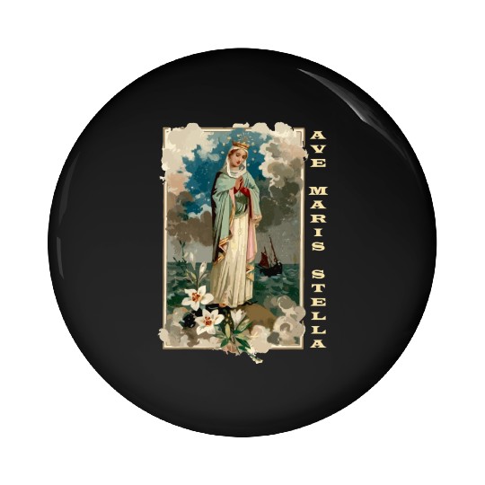 Ave Maria Schubert Latin Mass Blessed Mother Mary Pin Buttons