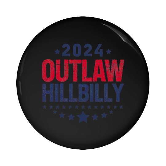 Trump Vance 2024 Outlaw Hillbilly US Flag Pin Buttons