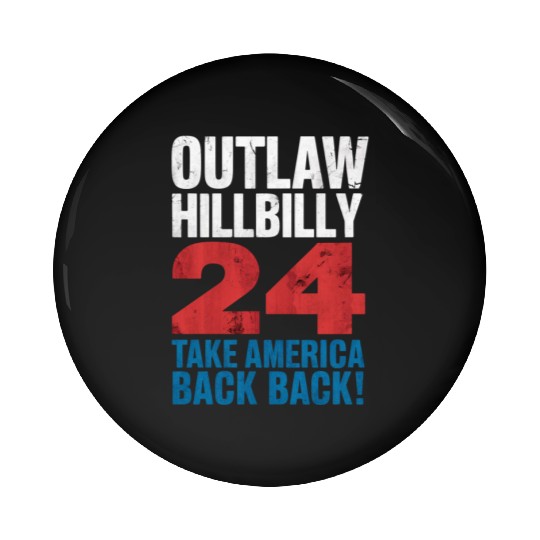 Trump Vance 2024 Outlaw Hillbilly US Flag Vintage Pin Buttons