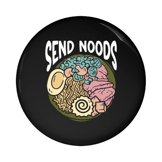 Send Noods Funny Japanese Ramen Noodle Pin Buttons