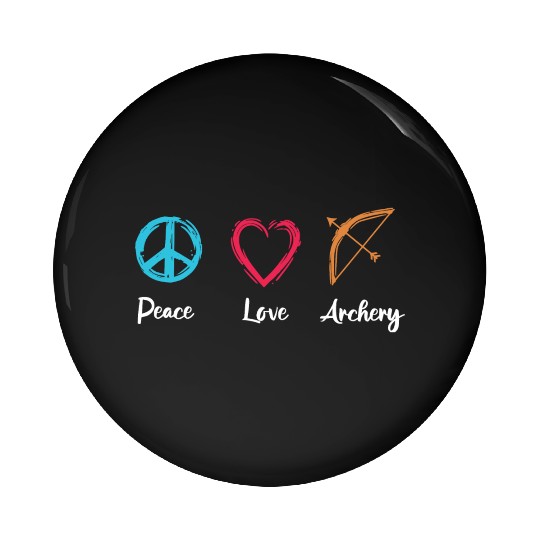 Peace Love Archery Pin Buttons