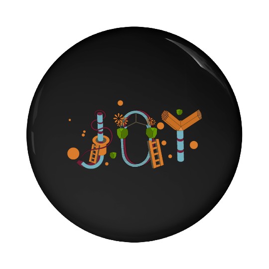 Geometric Blossom Alphabet Pin Buttons