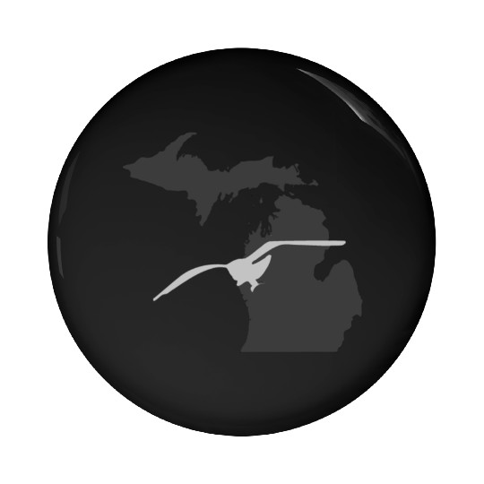 Michigan Seagull Pin Buttons