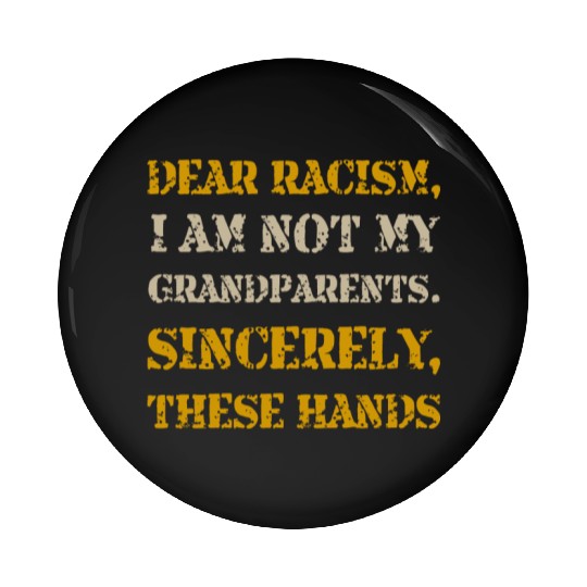 African American Inspired Design for Black Pin Buttons