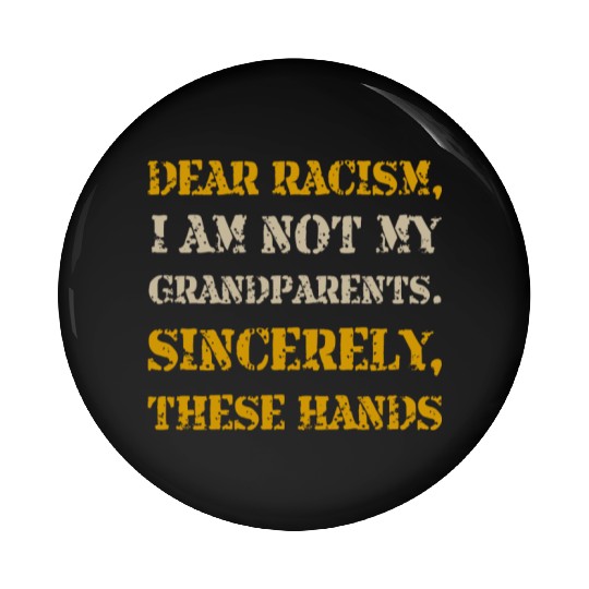 African American Inspired Design for Black Pin Buttons